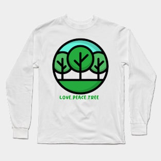 Love Peace Tree Long Sleeve T-Shirt